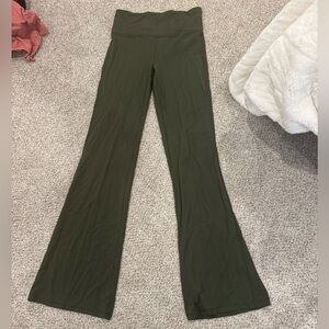 Athleta Dark Green Flare Pants in Tall